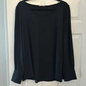Black scoop neck blouse